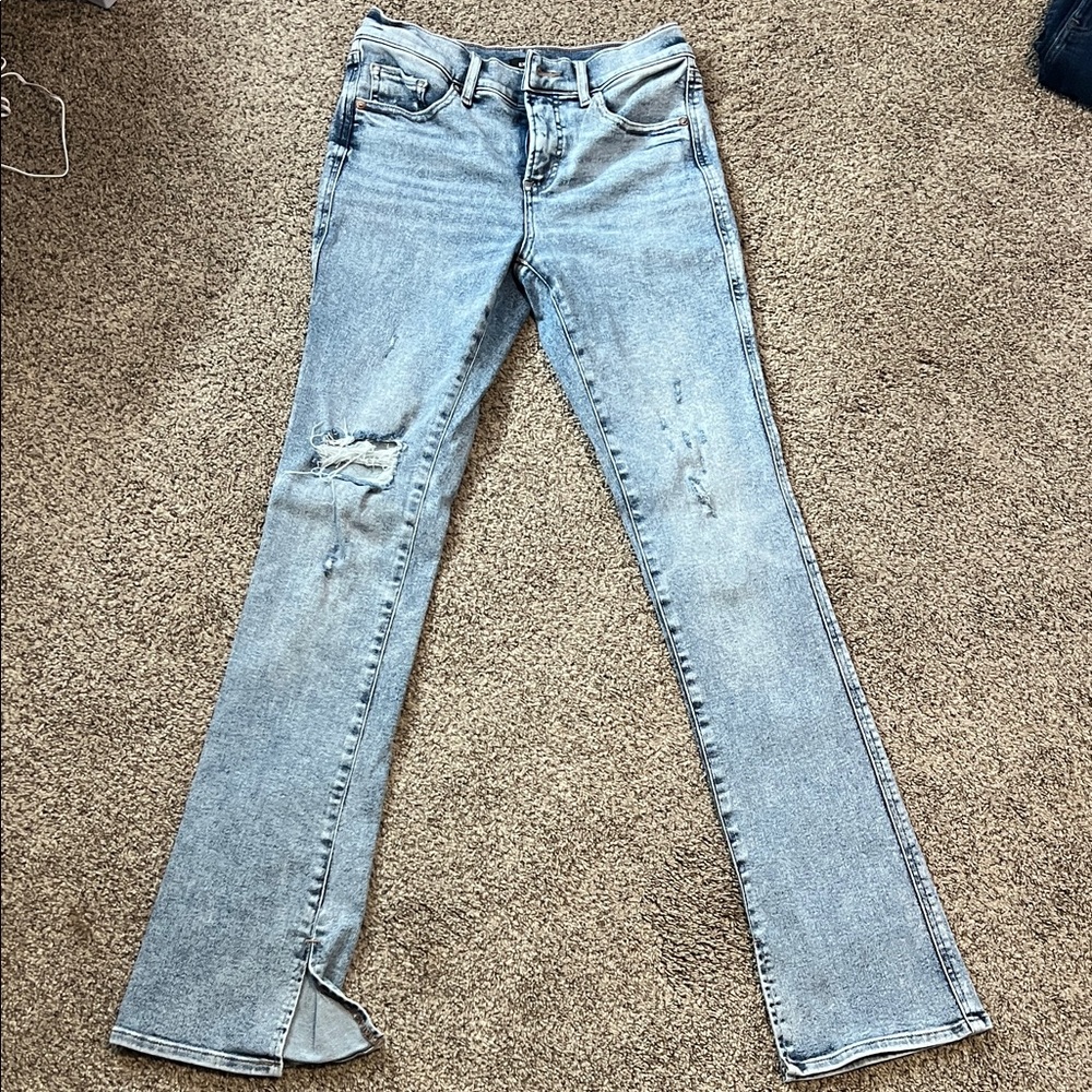 Express Light Blue Flare Jeans
